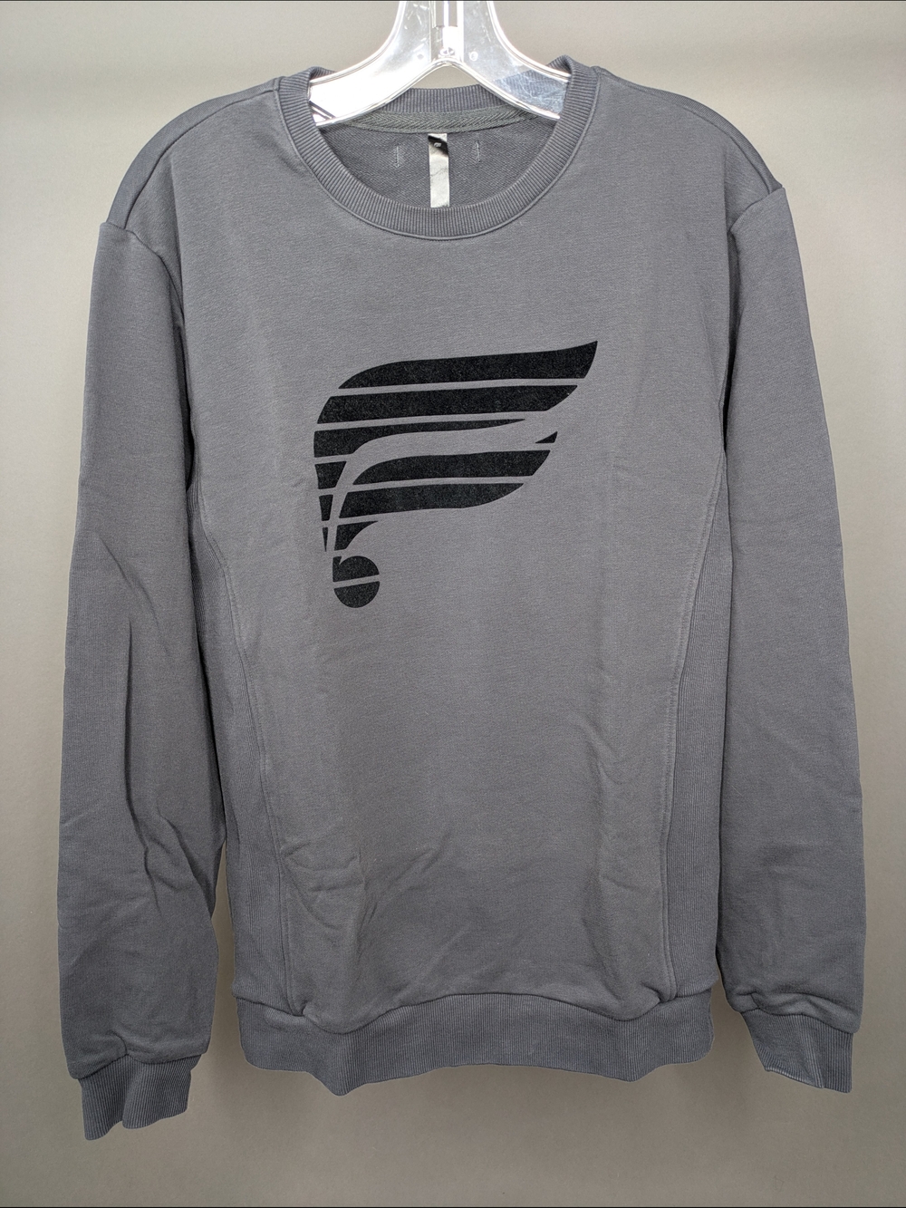 Fabletics Crewneck Pullover Sweater with Felt Black Logo